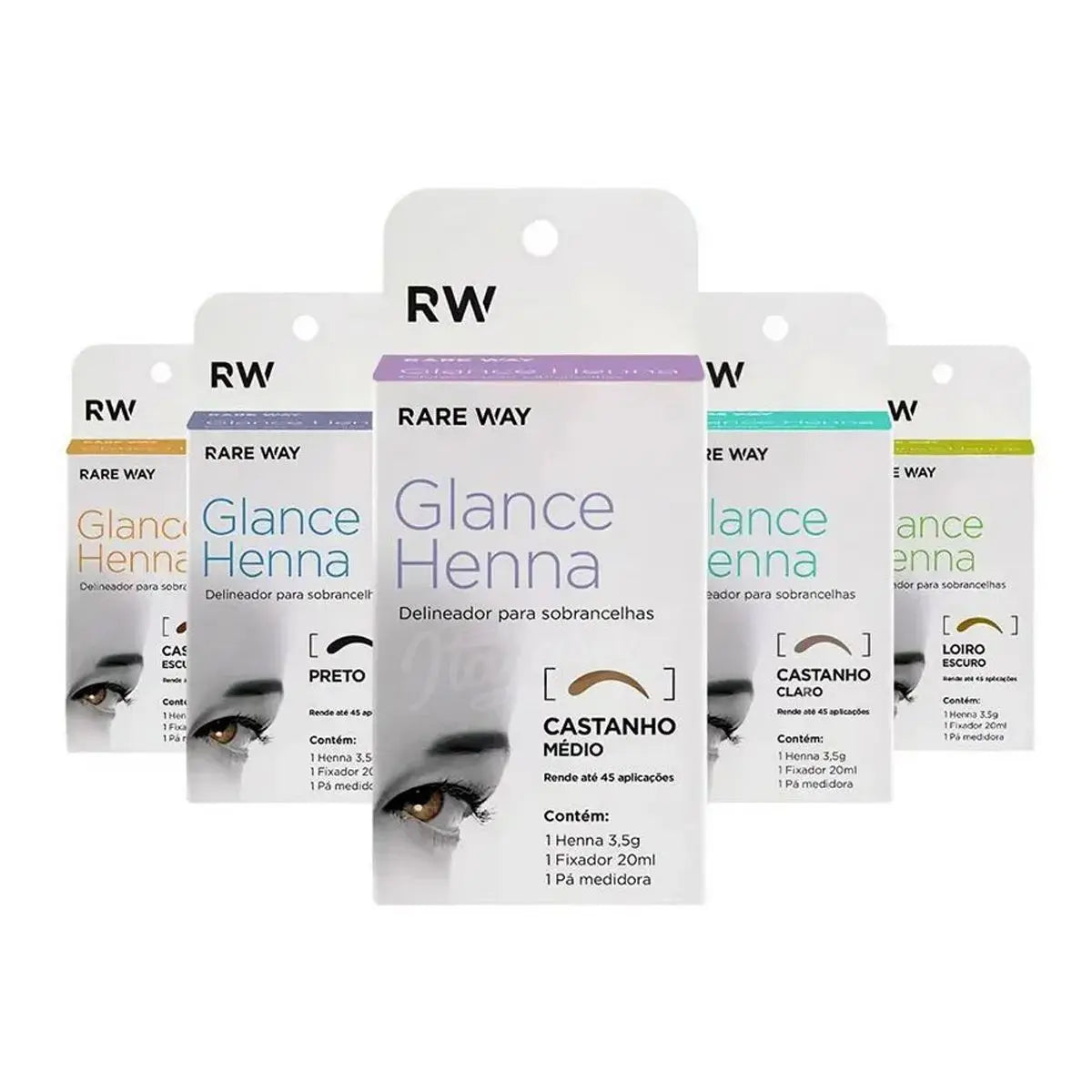 Henna para Sobrancelhas Glance Rare Way 3,5g + Fixador 20ml