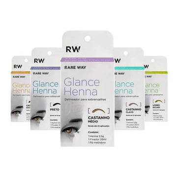 Henna para Sobrancelhas Glance Rare Way 3,5g + Fixador 20ml